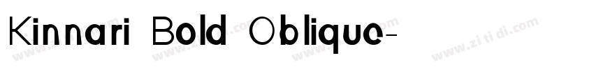 Kinnari Bold Oblique字体转换